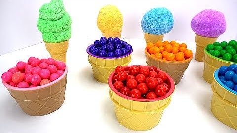 Surprise Toys in Colorful Ice Cream Cones and Gumballs!