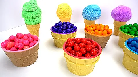 Surprise Toys in Colorful Ice Cream Cones and Gumballs!