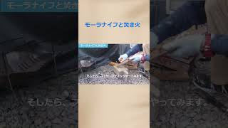 【モーラナイフと焚き火】#shorts #焚き火#ナイフ