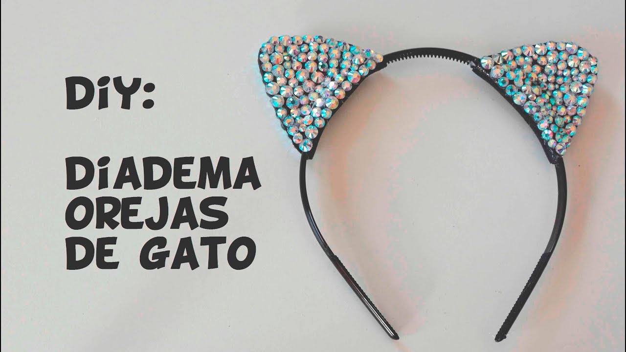 Cómo hacer una diadema de orejas de Gato ideal para Halloween Carnaval - YouTube