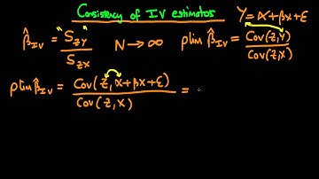 Consistency of Instrumental Variables - intuition