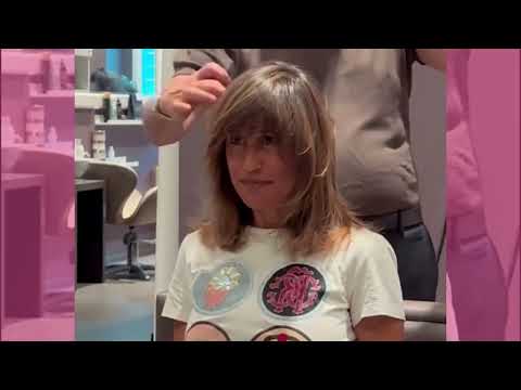 Video Taglio Scalato per Capelli Sottili con Frangia e Shatush Color Biscotto