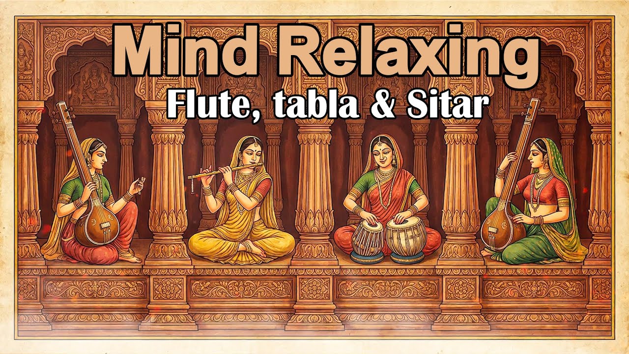 Mind Relaxing Flute Tabla and Sitar Compilation | Hindustani Instrumental Music