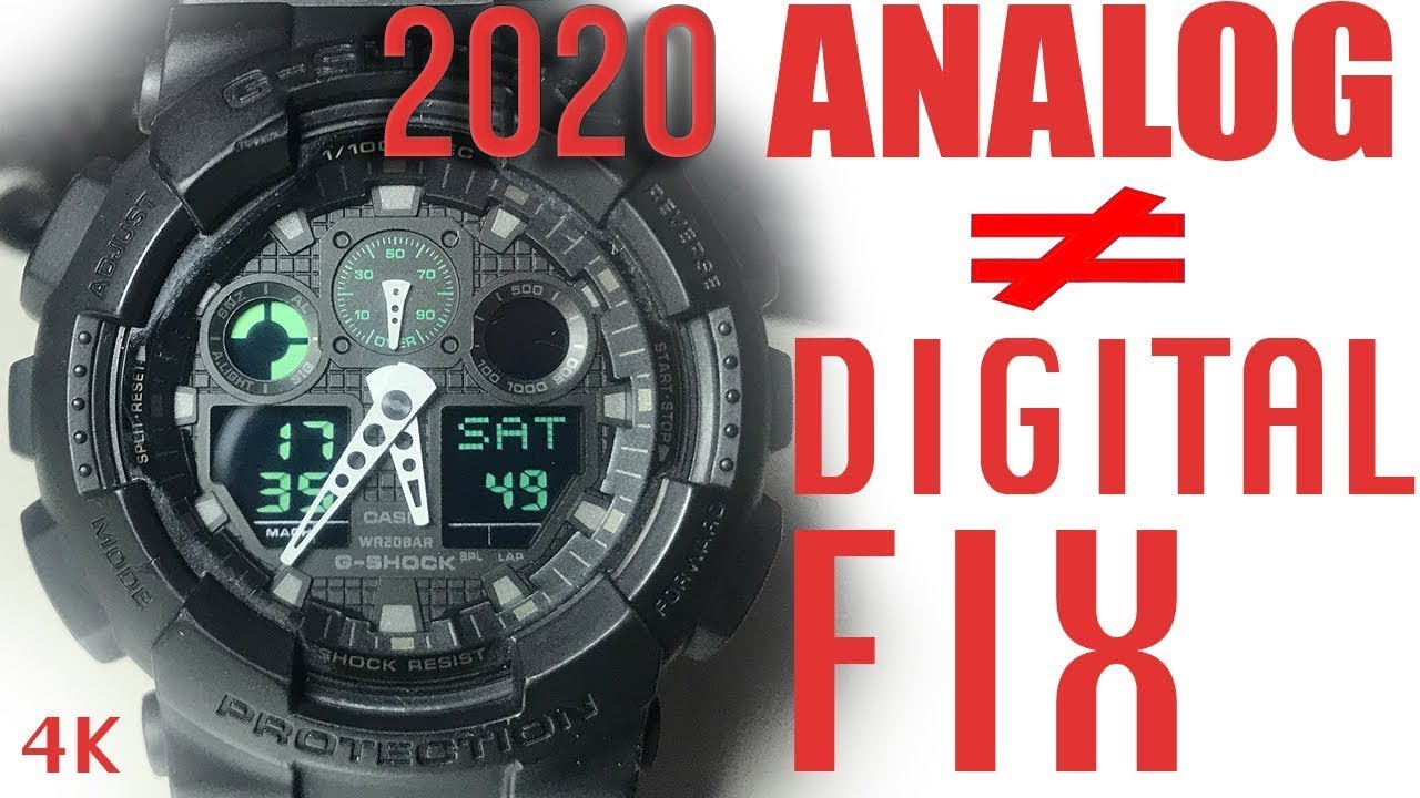 how to sync analog and digital time on g shock 5081