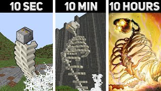 Eren Transformation in MINECRAFT: 10 Hours, 10 Minutes, 10 SECONDS!