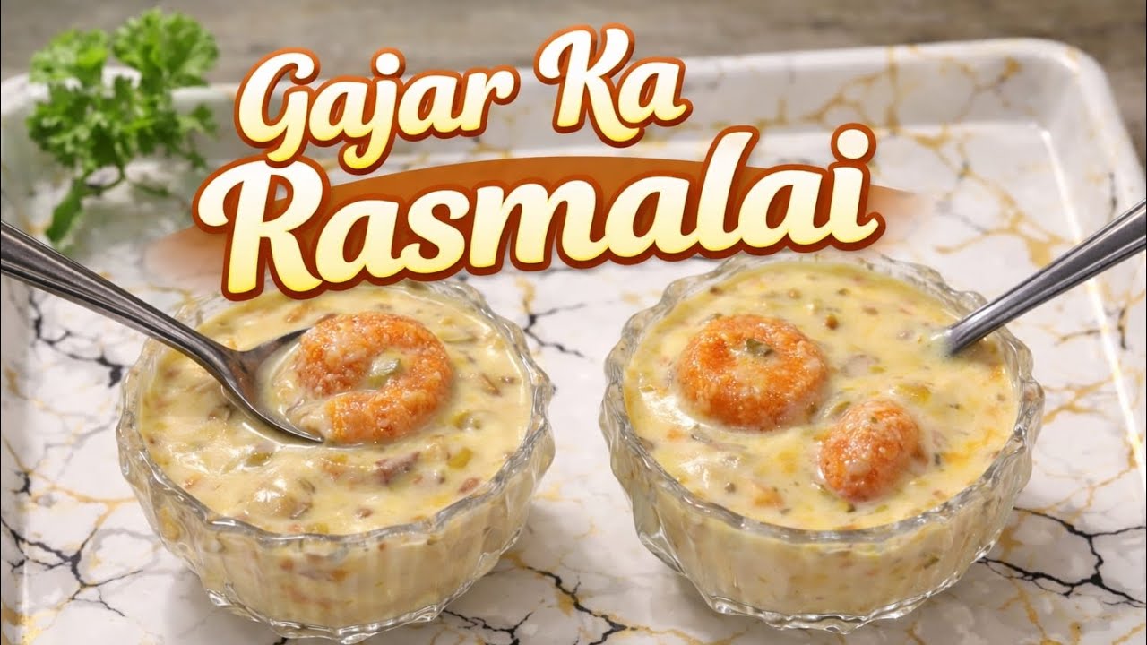 गाजर को इस्तेमाल करके ऐसी चीज बनाओ कि लोग दुपारा मांगेंगे gajar ka rasmalai ki recipe 