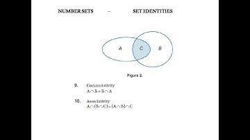 Math Formulas || Number Sets - Set Identities