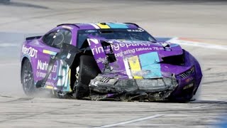 Cody Ware Race Ending Crashes (Nascar Cup Series)