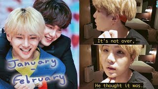 (Jan-Feb) Taegi Moments / Did Taehyung try to sneak in during Suga's Vlive?