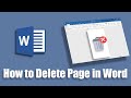 How to Delete pages in word Document?