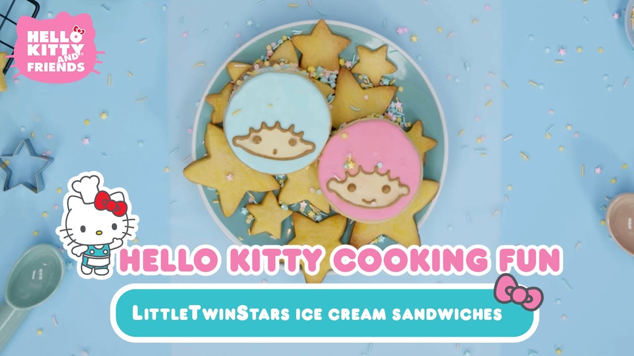 LittleTwinStars Ice Cream Sandwiches | Hello Kitty Cooking Fun