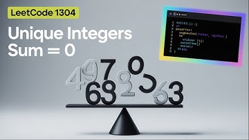 LeetCode 1304 | Find N Unique Integers Sum up to Zero | C++ Solution Explained