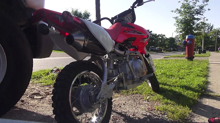 2013 HONDA CRF50 YOSHIMURA RS-2 CARBON EXHAUST SOUND