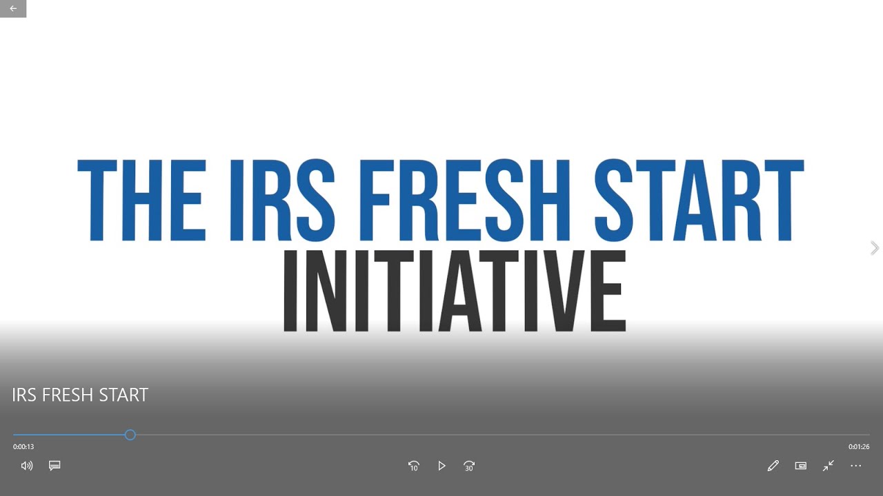IRS Fresh Start Initiative Who Can Qualify? YouTube
