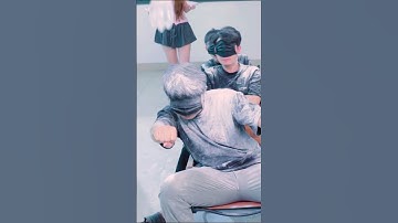 😂 Blindfold Challenge – Who Gets Hit in the Face with the Bottle? - P2 #funnygame #funnyshorts