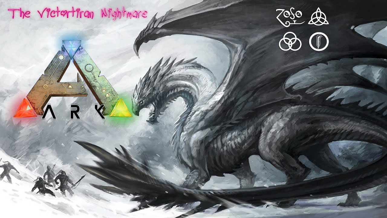 ARK Survival Evolved: The White Dragon Hunt (funny moments) It'sAGundam