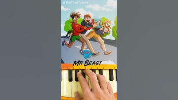 Mr.Beast Running With Bigger And Bigger Lunchlys  @TheToonTubers  [Piano Tutorial]