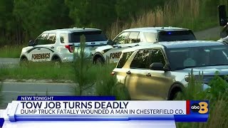 Incident involving dump truck kills person at Chesterfield intersection