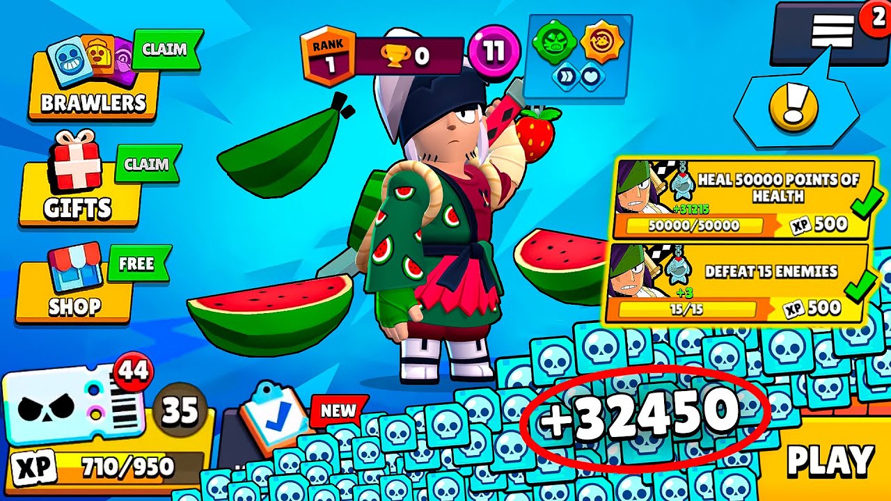 ?Complete 32,450 CREDITS QUEST With FRUIT SAMURAI KENJI - FREE 
