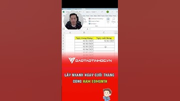 Lấy nhanh ngày cuối tháng cùng hàm EOMONTH #tinhocvanphong #daotaotinhoc #excel #thayvinh