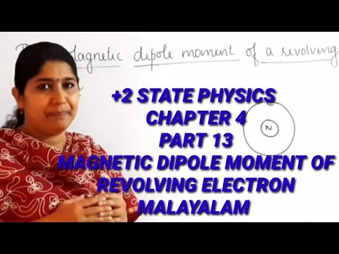+2 PHYSICS : MAGNETIC DIPOLE MOMENT OF A REVOLVING ELECTRON : MALAYALAM ...