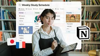 Create a language learning schedule that works + Notion Template!