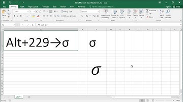 How to type Sigma Symbol in Excel