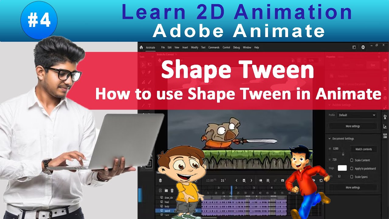 #4 Shape Tween in Adobe Animate | Adobe Animate Tutorials - YouTube