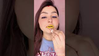 Nailpaint on lips 😱#viral #hack #makeuphacks #makeup #popular #viralvideo #viralshorts #shorts #yt