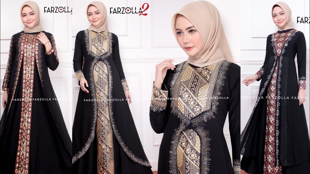 BUSANA MUSLIM TERBARU 2020 REVIEW MODEL GAMIS BORDIRAN - YouTube