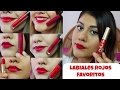 LABIALES ROJOS FAVORITOS / Lip Swatches!/ Vanessa Suárez ♥