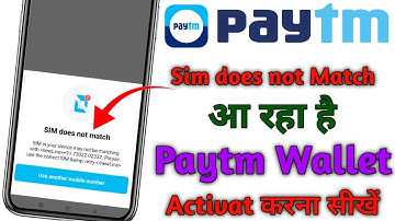 Sim does not match paytm does not match phone number problem Solve 2025
