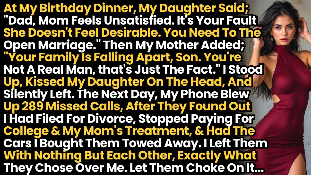 I Had Filed For Divorce, Stopped Paying For College & My Mom's Treatment, & Had The Cars I Bought Th