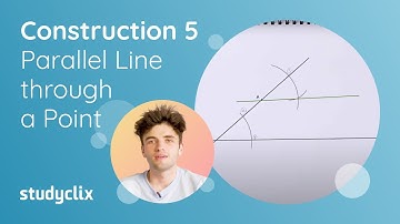 5. Maths Construction 5 - Draw a line parallel to a given line, through a given point; Leaving Cert