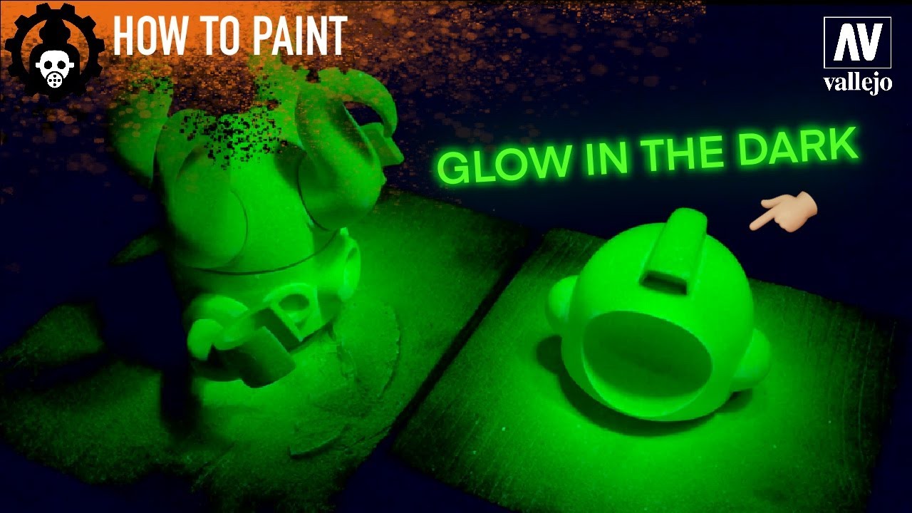 HOW To Paint GLOW In the Dark Paint ART Toy Painting Vallejo Colors