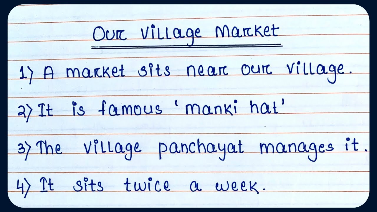 the village market essay