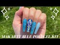 MAKARTT BLUE POLYGEL KIT | BLUE NAILS | LAZY GIRL METHOD | NAILED BY BRANDI