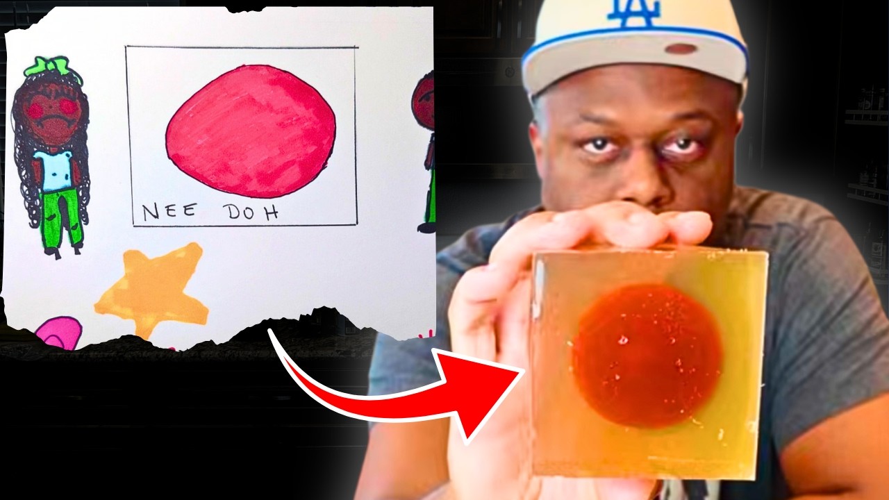 I Made A Real Edible NeeDoh Nice Cube From Her Drawing!