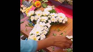 Cross flowers arrangement for funeral ☦️ ✝️ 🤍 ✨️ #cross