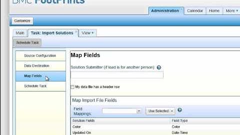 FootPrints version 12 - Importing