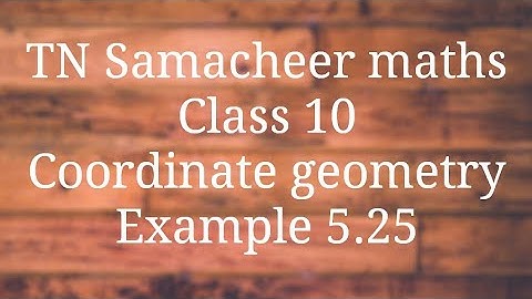 Example 5.25 Intercept form Class 10 Co-ordinate geometry TN Samacheer maths Nithyaganesh Maths