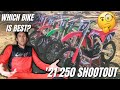 WHICH 250 MX BIKE IS BEST? MUST WATCH BEFORE BUYING! 2021 250  MOTOCROSS SHOOTOUT