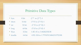 Famous 01-Core Java Tutorial|Data Types|Eclipse example|power point presentation. Wealth