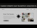 Fashion Website HTML CSS JavaScript GSAP | Page Transition Animation Web Design 2025 | Part 3