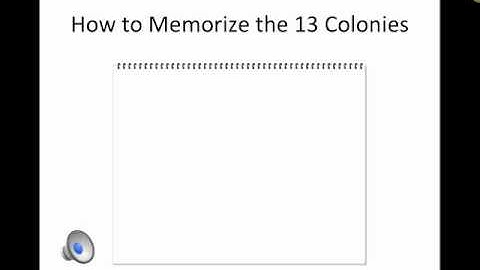 How to Memorize the 13 Colonies Activity (with audio)