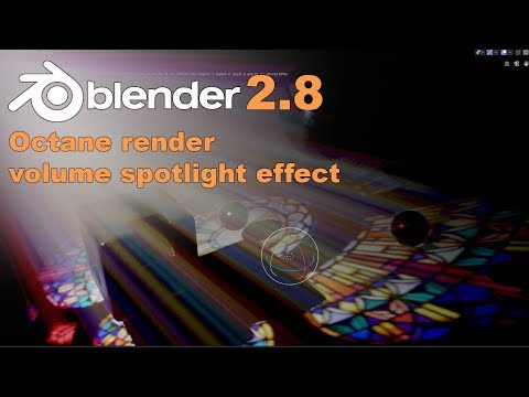 Blender 2.8 tutorial for beginner. Octane render volumetric lighting. Scattering Medium