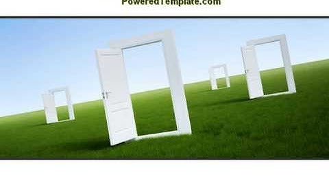 Open Doors PowerPoint Template by PoweredTemplate.com