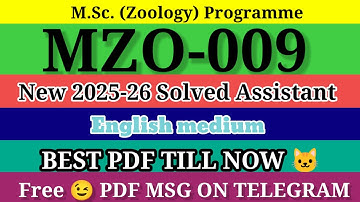 MZO O09 SOLVED ASSIGNMENT 2025 in Englsh  ll mzo 009 solved assignment 2025-26 || ignoumzo009 2025