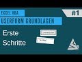 EXCEL VBA - Userform erstellen #1 Textfelder und Befehlsschaltflächen