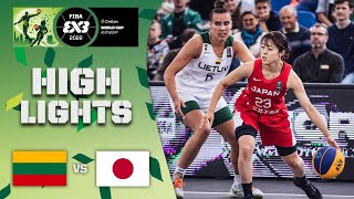 Lithuania v Japan | Women | Highlights | Crelan FIBA 3x3 World Cup 2022